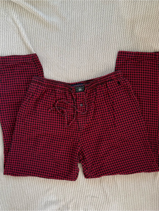 Polo Ralph Lauren Other - Polo Ralph Lauren Mens Large L Red Black Checkered Flannel Pajama Lounge Pants